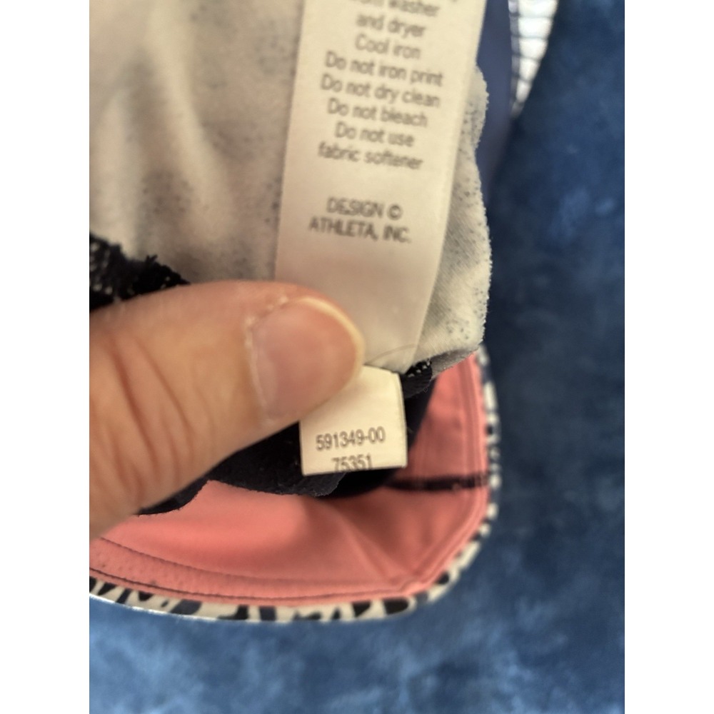 Athleta Blue with Animal Print‎ and Stripes 7/8 Leggings Size Small Tall (L6) - Picture 6 of 11